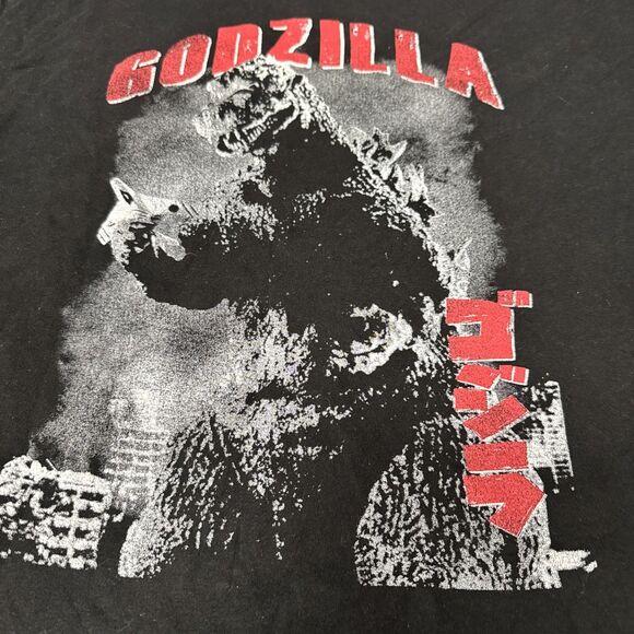 Classic‎ Godzilla Japanese Kaiju Monster TOHO Black T-Shirt Sz XL - Picture 3 of 5